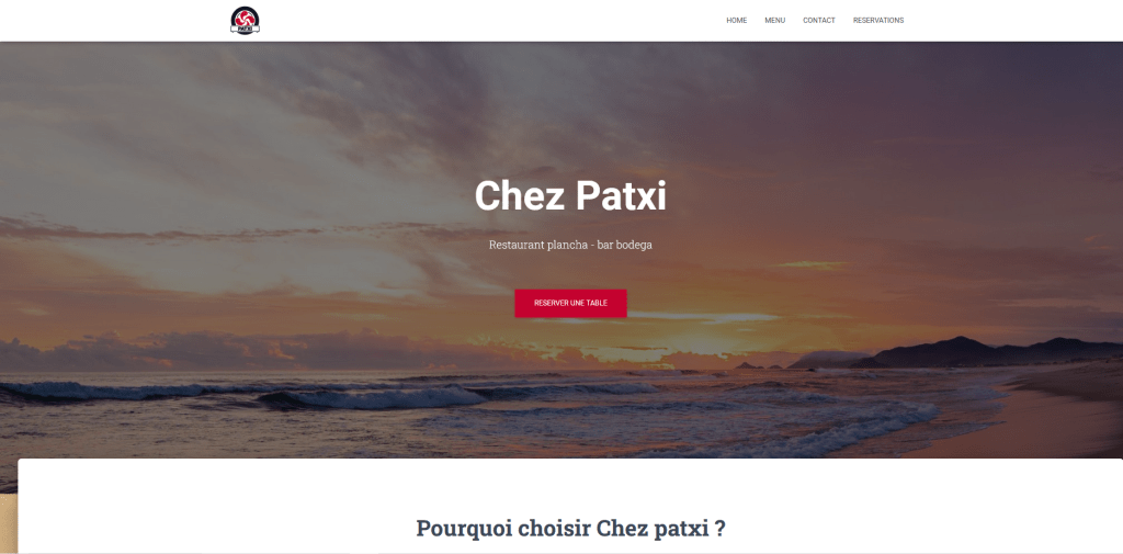 Création site Chez Patxi
