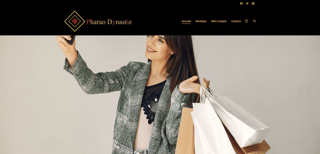 Création site boutique Pharao