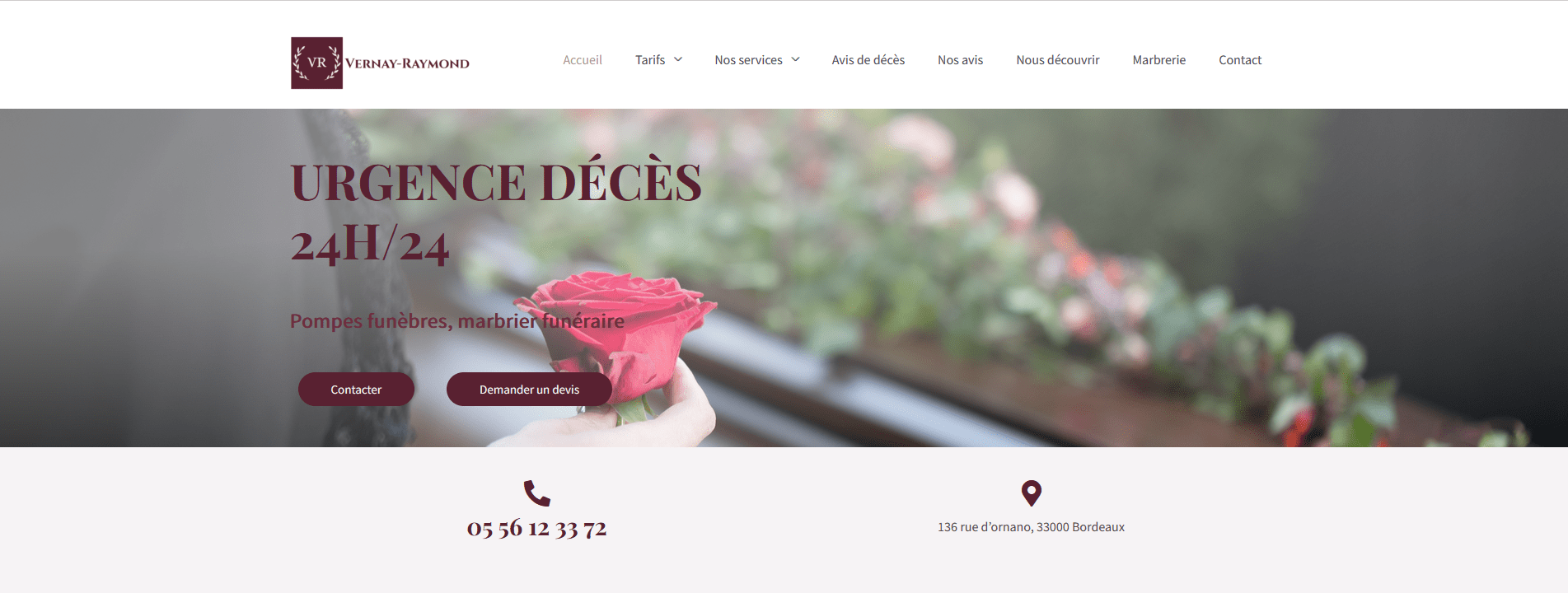 création site web de pompes funèbres