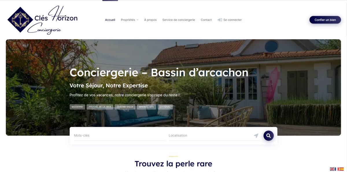 création de sites web bordeaux site web de conciergerie site web Bordeaux