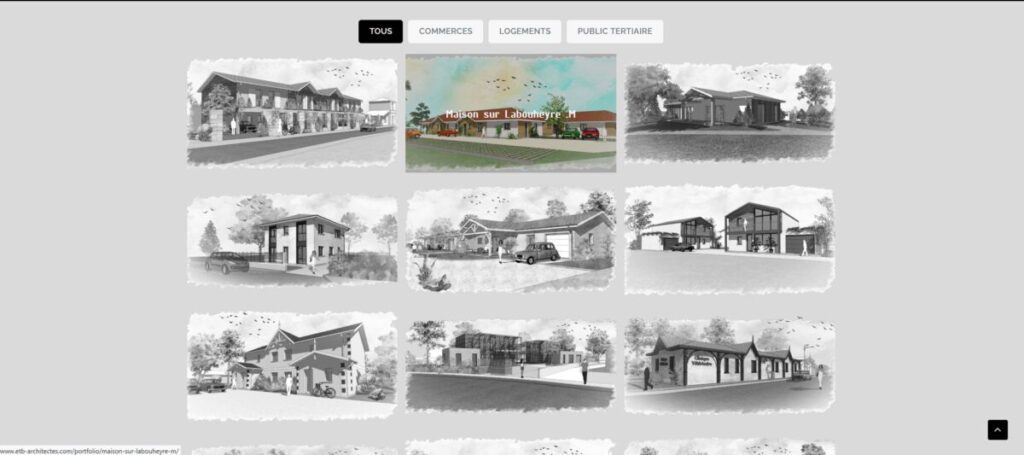 Création site web pour architecte à Bordeaux.