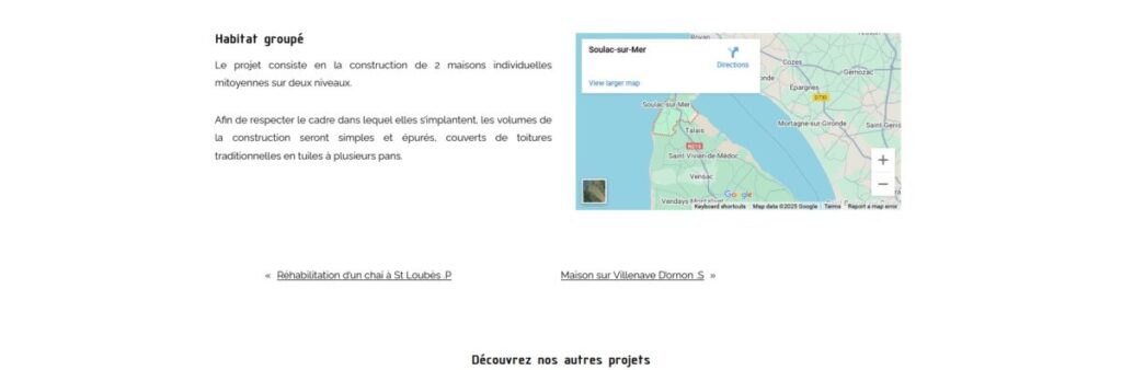 Création site web pour architecte à Bordeaux.