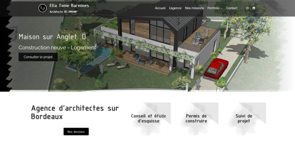 Création site web pour architecte à Bordeaux