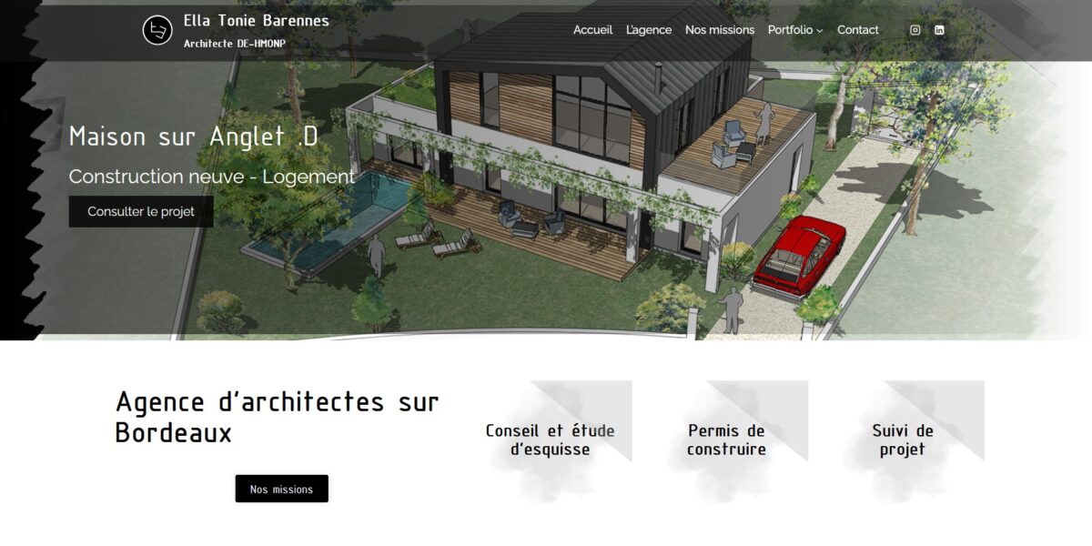 Création site web pour architecte à Bordeaux