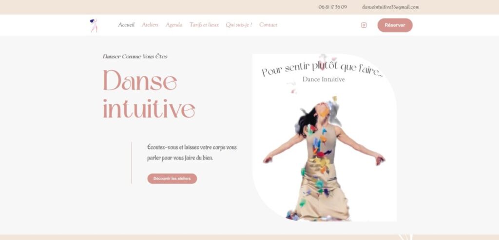 conception site de danse intuitive