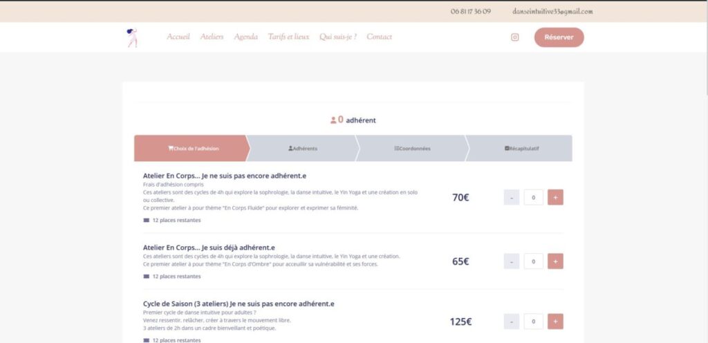 conception site de danse intuitive