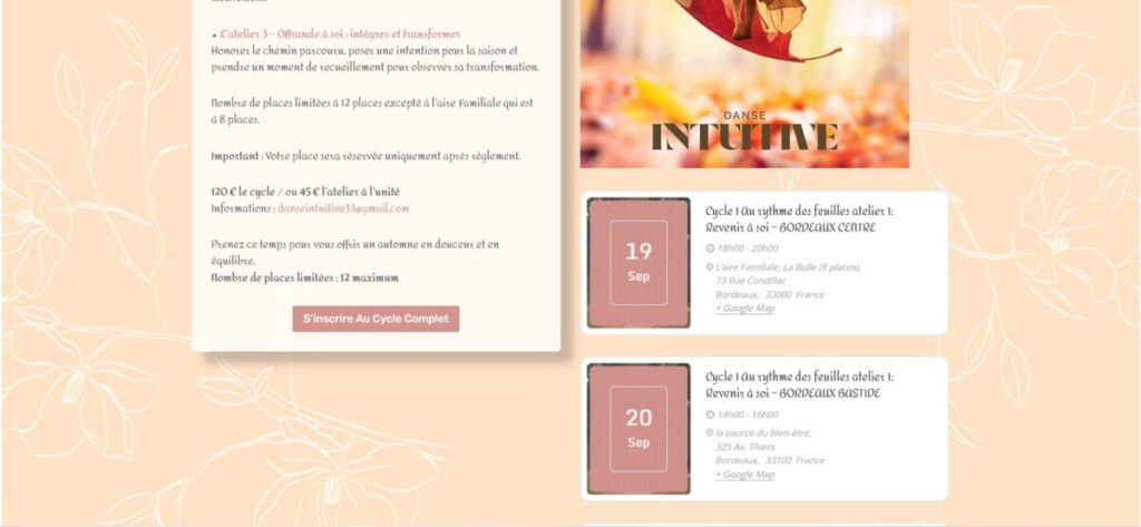 conception site de danse intuitive