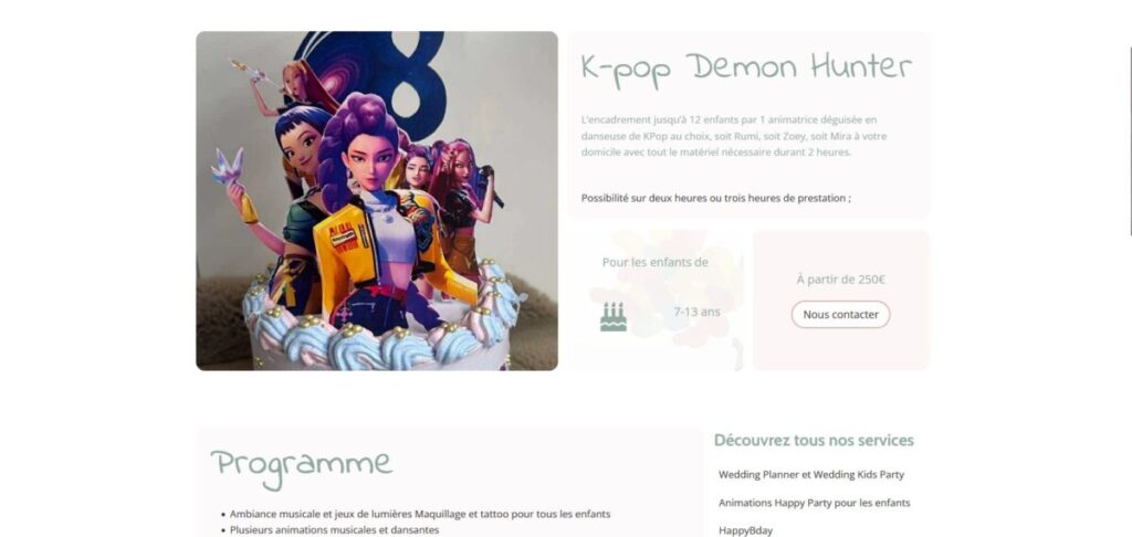 refonte site web a wonder events