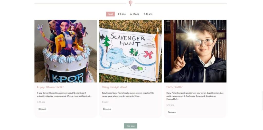 refonte site web a wonder events